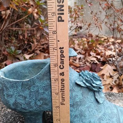 LOT 239: Pottery Shoe Plant Holder