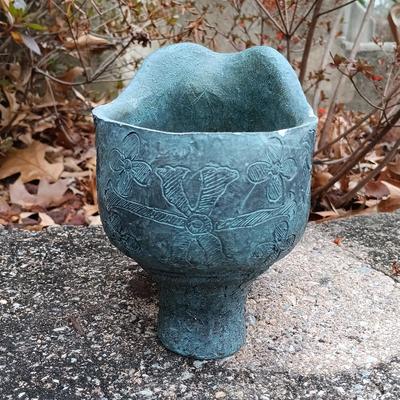 LOT 239: Pottery Shoe Plant Holder