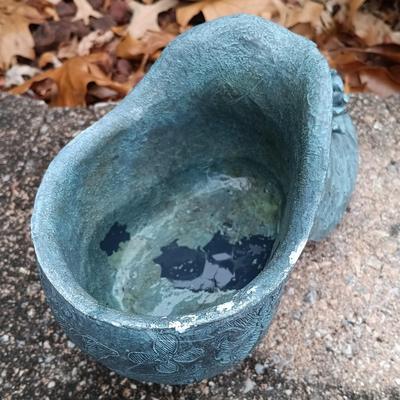 LOT 239: Pottery Shoe Plant Holder