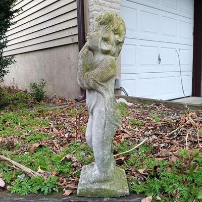 LOT 240: Concrete Cherub Garden Statue