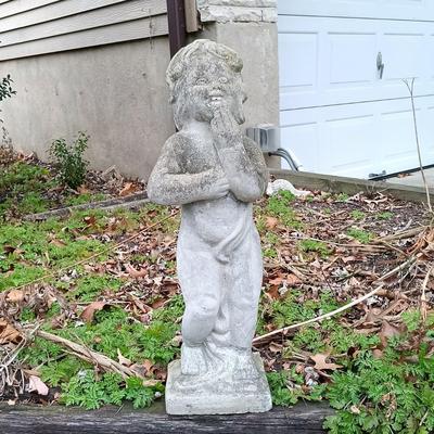 LOT 240: Concrete Cherub Garden Statue