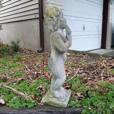 LOT 240: Concrete Cherub Garden Statue