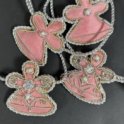 LOT 245: Annalee Ornaments, Stained Glass Angel, Crystal Tree, Father Christmas Ornament & More