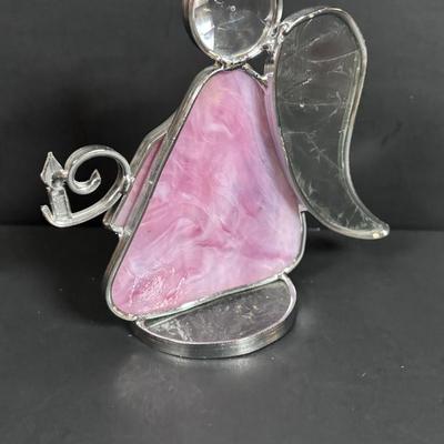 LOT 245: Annalee Ornaments, Stained Glass Angel, Crystal Tree, Father Christmas Ornament & More