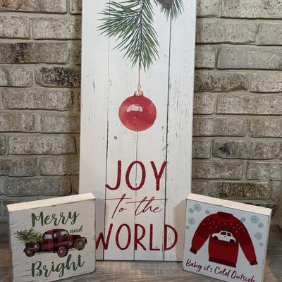 LOT 249: Holiday Signs & More
