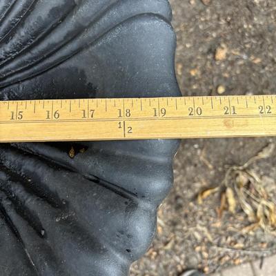 LOT 254: Cast Iron Pedestal Bird Bath