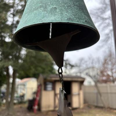 LOT 255: Cast Bronze Wind Bell, Jeff Cross for Harmony Hollow Bell Works
