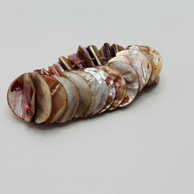 LOT 257: Beaded Necklace Collection w/a Natural Shell Stretch Braccelet