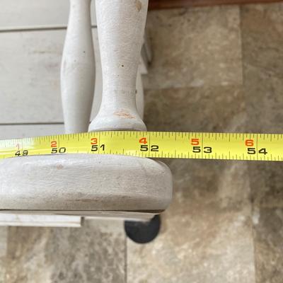 LOT 504: Painted White Wooden Bench