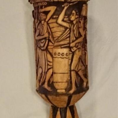 LOT 52B: AFRICAN CARVED WOOD DRUM