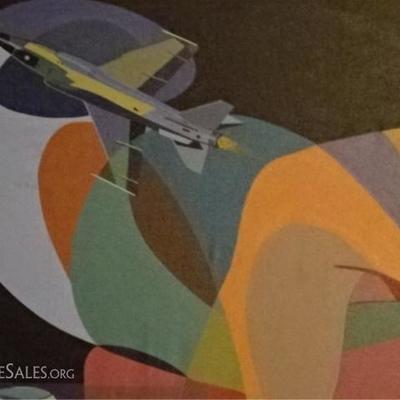 LOT 50C: MIGUEL PERALES SURREALIST ACRYLIC ON CANVAS PAINTING