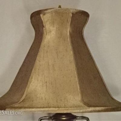 LOT 63: ART NOUVEAU STYLE LAMP, METAL URN FORM BASE