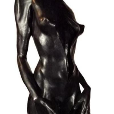 LOT 57: LARGE STEFANO PIEROTTI ITALIAN BRONZE SCULPTURE, "TOP MODEL"