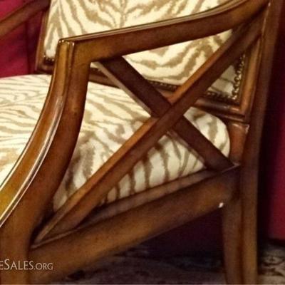 LOT 44B: CONTEMPORARY ZEBRA STRIPE ARMCHAIR