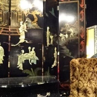 LOT 107B: 6 PANEL CHINESE COROMANDEL SCREEN