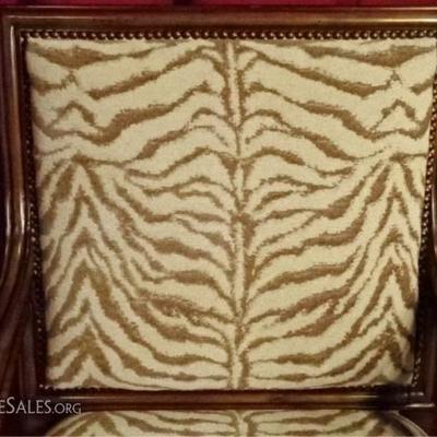 LOT 44B: CONTEMPORARY ZEBRA STRIPE ARMCHAIR