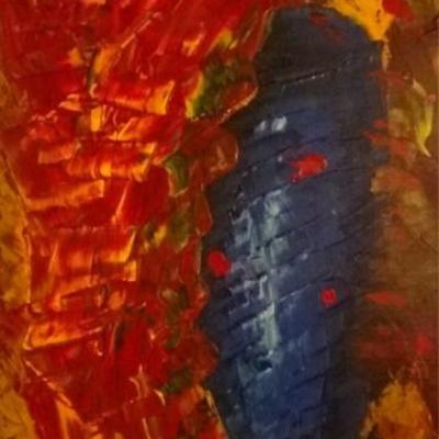 LOT 42A: LARGE ABSTRACT ORIGINAL PAINTING ON CANVAS