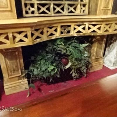 LOT 41A: 2 PC CUSTOM WOOD CONSOLE TABLE AND MIRROR, TWO AVAILABLE!
