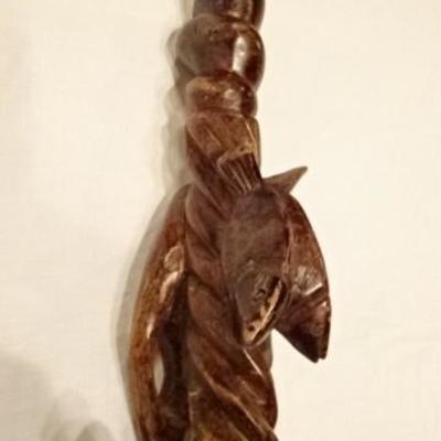 LOT 86C: AFRICAN CARVED WOOD WALKING STICK