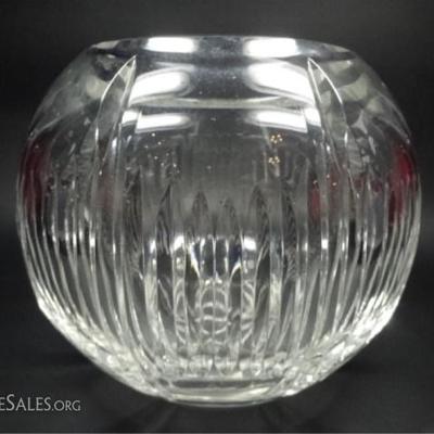 LOT 65A: CRYSTAL BOWL, APPROX 6" X 6.5"