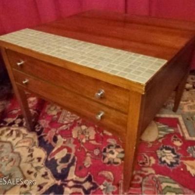 LOT 50A: PAIR LANE MID CENTURY MODERN TABLES WITH TOPS, CIRCA 1960's