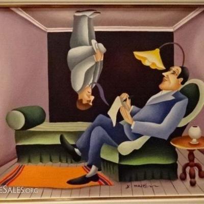 LOT 101C: YUVAL MAHLER OIL ON CANVAS PAINTING