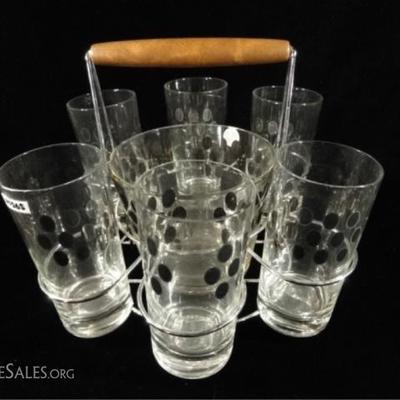 LOT 93: 8 PC MID CENTURY BARWARE SET