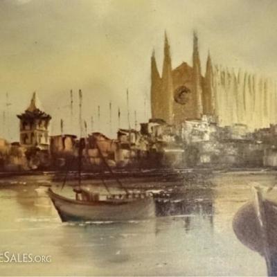 LOT 123C: G. MUNAR OIL PAINTING ON CANVAS
