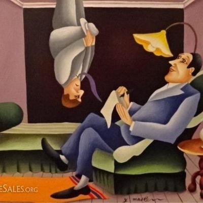 LOT 101C: YUVAL MAHLER OIL ON CANVAS PAINTING
