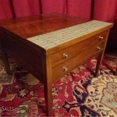 LOT 50A: PAIR LANE MID CENTURY MODERN TABLES WITH TOPS, CIRCA 1960's