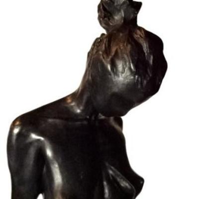 LOT 57: LARGE STEFANO PIEROTTI ITALIAN BRONZE SCULPTURE, "TOP MODEL"