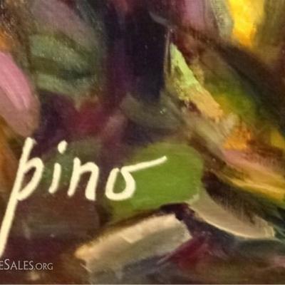 LOT 79: HUGE AFTER PINO DAENI OIL ON CANVAS PAINTING
