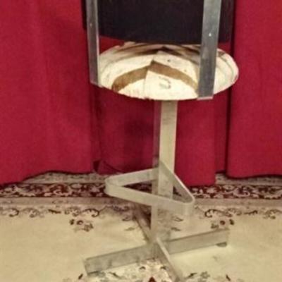 LOT 116B: STEEL AND ACRYLIC SWIVEL BARSTOOL