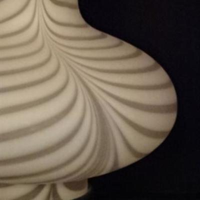 LOT 90A: MID CENTURY WHITE ART GLASS LAMP