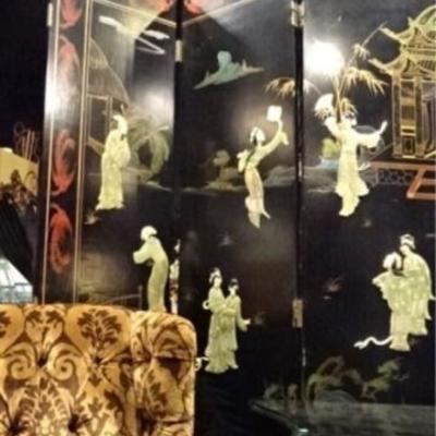 LOT 107B: 6 PANEL CHINESE COROMANDEL SCREEN