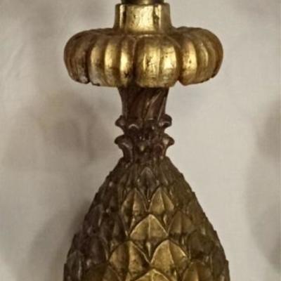 LOT 86: PAIR PINEAPPLE FORM LAMPS