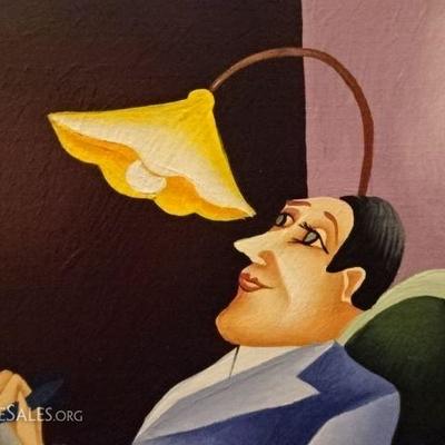 LOT 101C: YUVAL MAHLER OIL ON CANVAS PAINTING