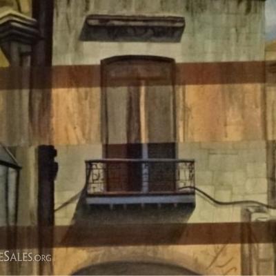 LOT 25A: PORTULES SIGNED OIL ON CANVAS PAINTING