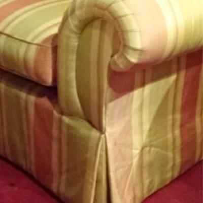 LOT 42: SILK STRIPE SOFA FROM DESIGN CENTER OF THE AMERICAS