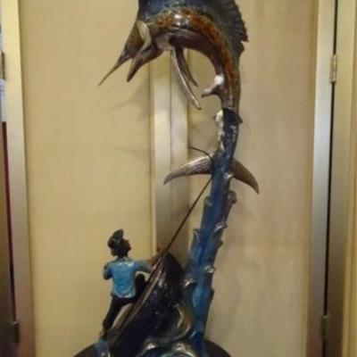 LOT 118: LARGE PATINATED BRONZE SCULPTURE
