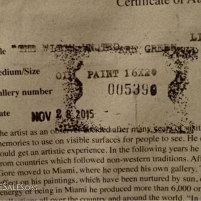 LOT 194: ALEXANDER GORE ORIGINAL OIL PAINTING ON PAPER