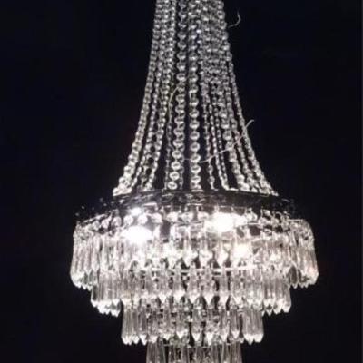 LOT 139: FRENCH EMPIRE STYLE CRYSTAL CHANDELIER