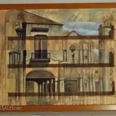 LOT 25A: PORTULES SIGNED OIL ON CANVAS PAINTING