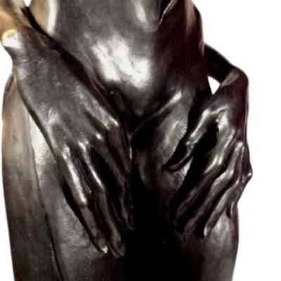 LOT 57: LARGE STEFANO PIEROTTI ITALIAN BRONZE SCULPTURE, "TOP MODEL"