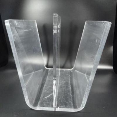 LOT 92D: LUCITE MAGAZINE RACK