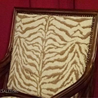LOT 44B: CONTEMPORARY ZEBRA STRIPE ARMCHAIR