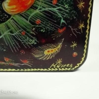 LOT 83B: 6 PC RUSSIAN HAND PAINTED LACQUERED BOXES