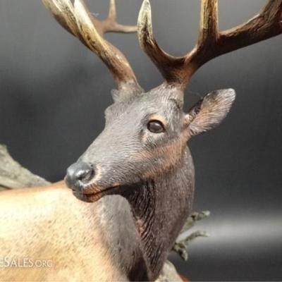 LOT 108C: HAND PAINTED STAG SCULPTURE, THE GUARDIAN