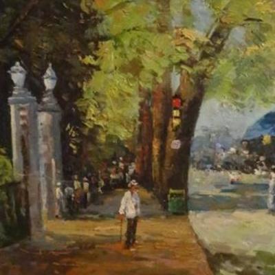 LOT 88C: LARGE OIL PAINTING ON CANVAS