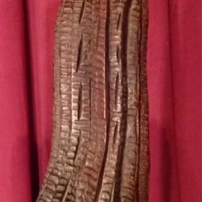 LOT 89C: PAIR AFRICAN HAND CARVED WOOD BUSTS
